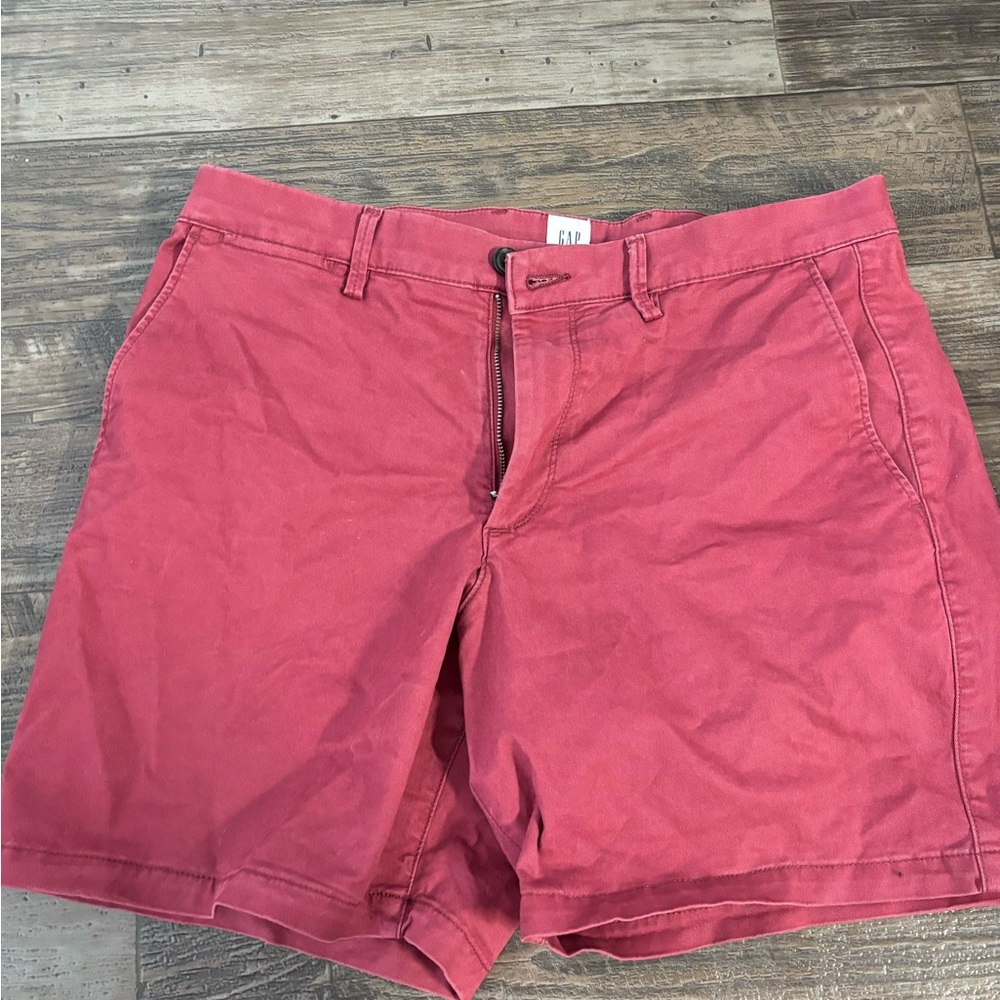 GAP Red Flat Front Shorts Classic Design